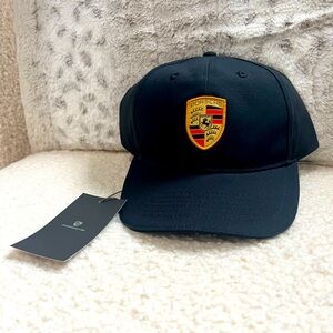 PORSCHE DAD HAT - Jet Black Cap - Adjustable One Size
